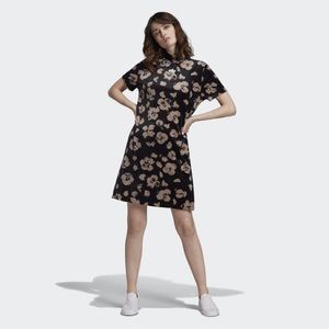 ADIDAS Velvet Floral Dress Size S (UK 10)